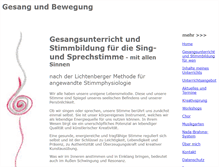 Tablet Screenshot of gesang-und-bewegung.de
